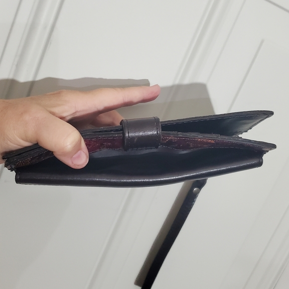 Patricia Nash Leather Valentia II Wallet Wristlet Vintage Floral Brocade EUC - Picture 5 of 16